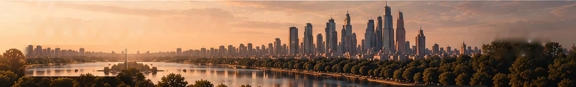 Панорама Москвы на закате